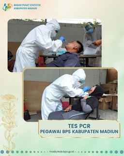 Tes PCR Seluruh Pegawai BPS Kabupaten Madiun