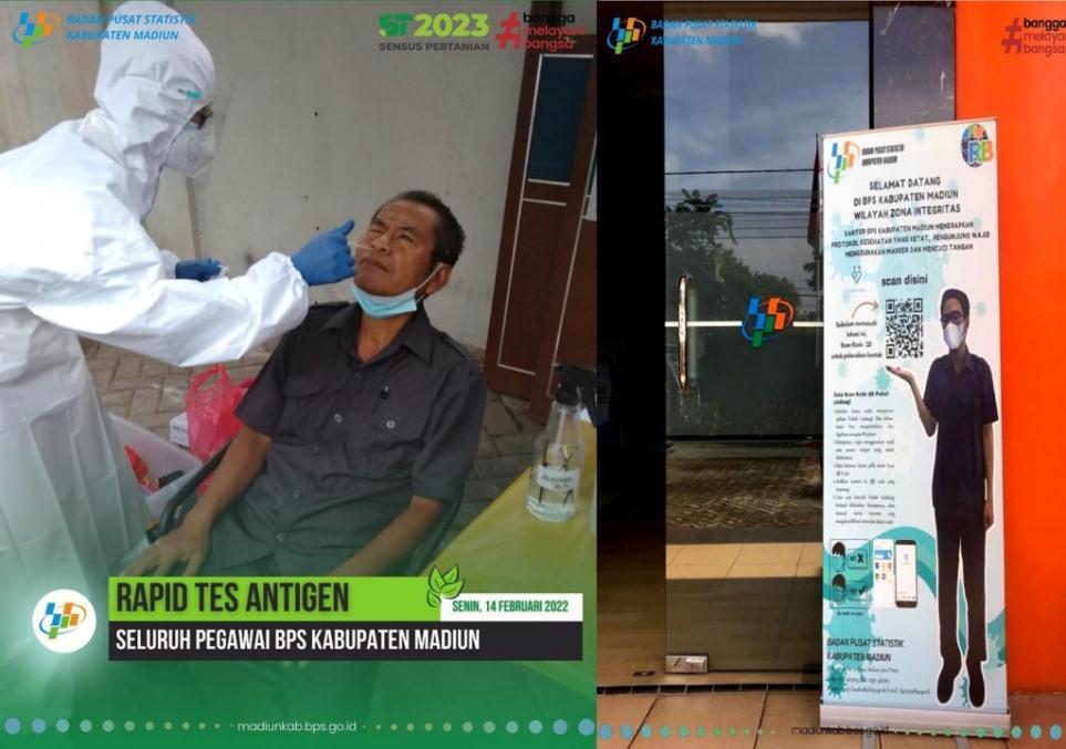 Seluruh Pegawai BPS Kabupaten Madiun melaksanakan Rapid Test Antigen