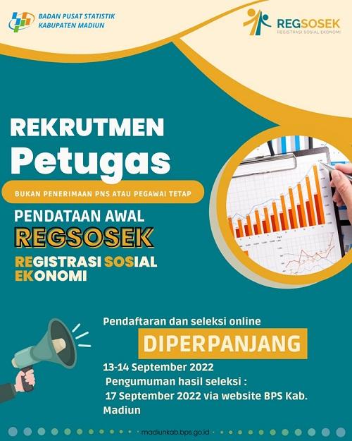 Perpanjangan Rekrutmen Petugas Regsosek